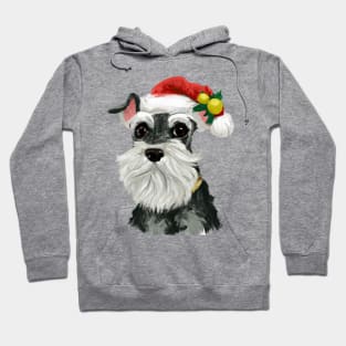 Cute Miniature Schnauzer Drawing Hoodie